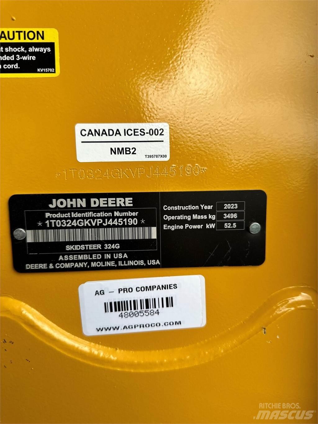 John Deere 324G Skid steer loaders