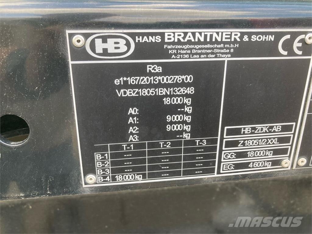 Brantner Z18051/2X Tipper trailers