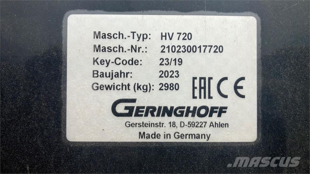 Geringhoff HV 720 Combine harvester accessories