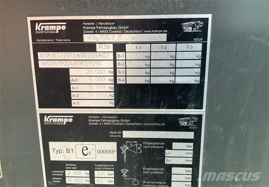 Krampe AS 750 Other trailers