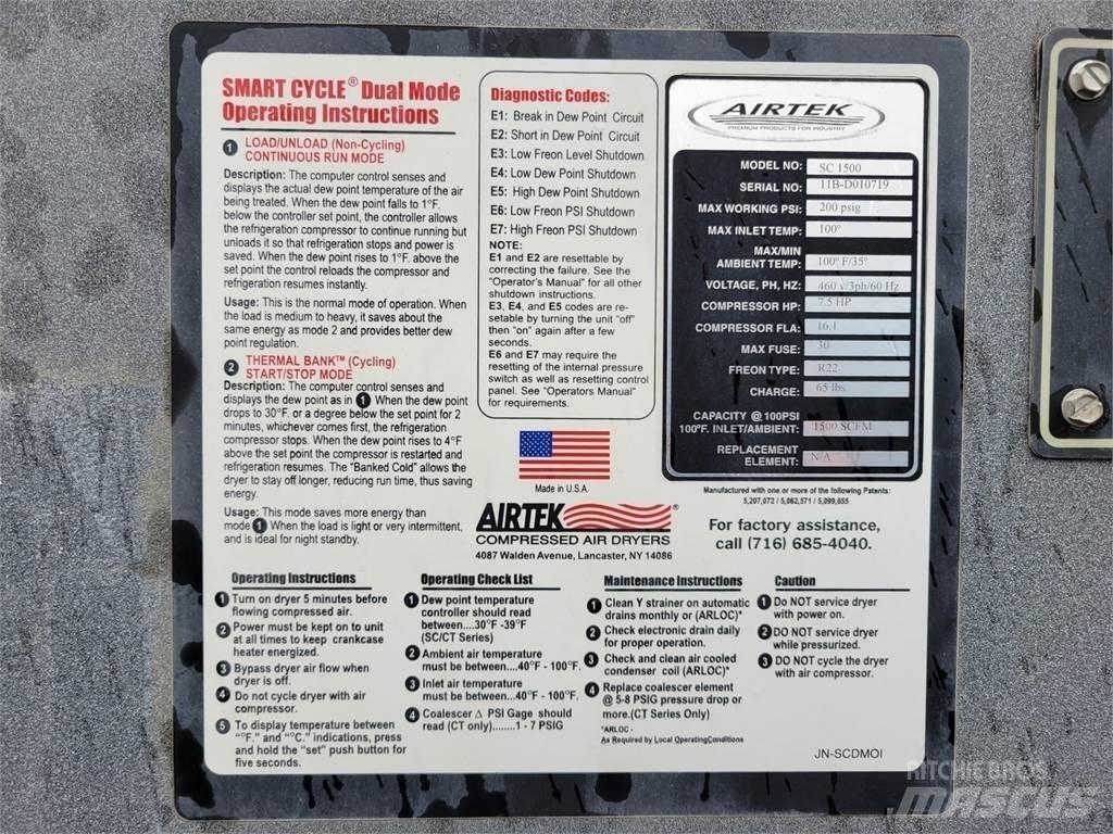  AIRTEK SC 1500 Compressed air dryers