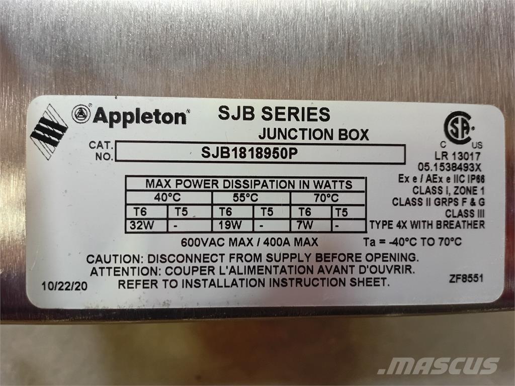 APPLETON SJB1818950P Construction - Others