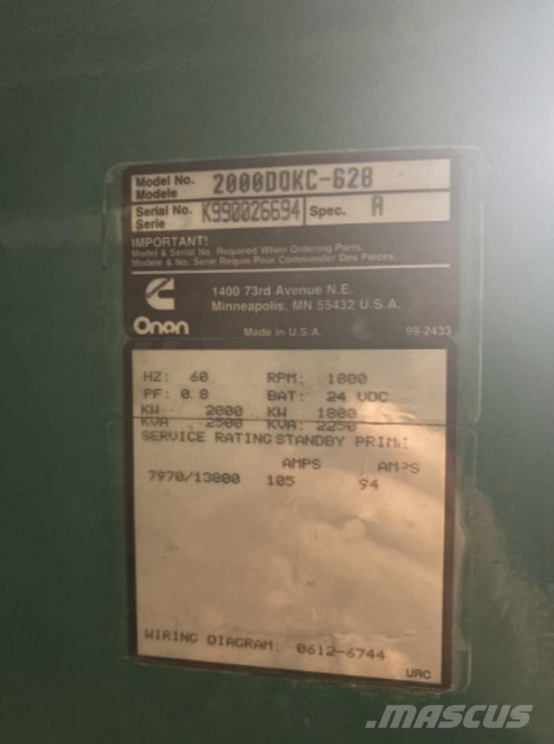 Cummins 2000DQKC-628 Diesel Generators