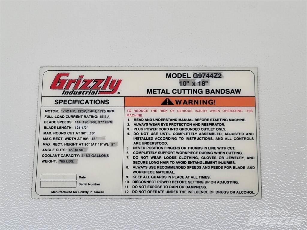 Grizzly G9744Z2 Construction - Others