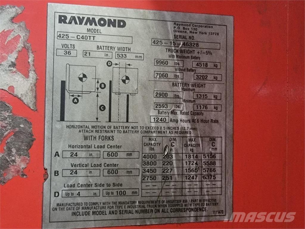 Raymond 425-C40TT Construction - Others