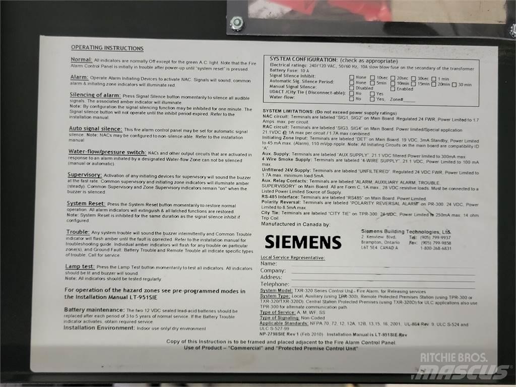 Siemens TXR-320 Construction - Others