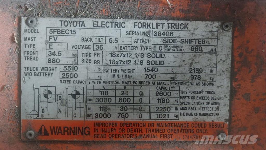 Toyota 5FBEC15 Construction - Others