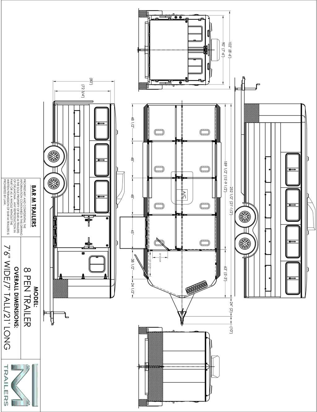 BAR-M EX8 Animal transport semi-trailers