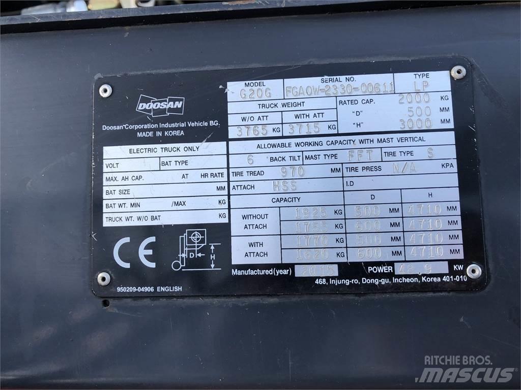 Doosan G20GX Forklift trucks - others