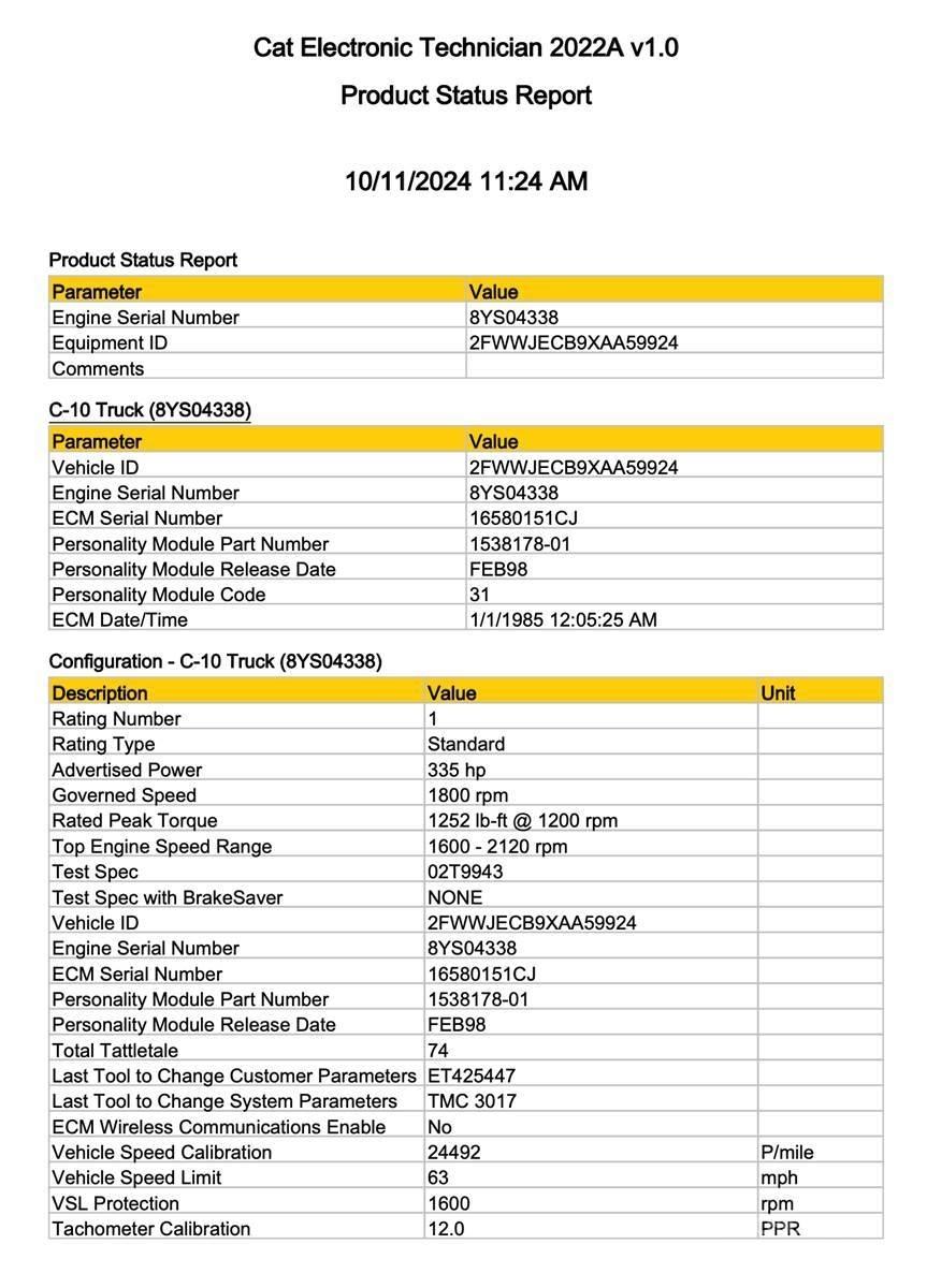CAT C10 Electronics