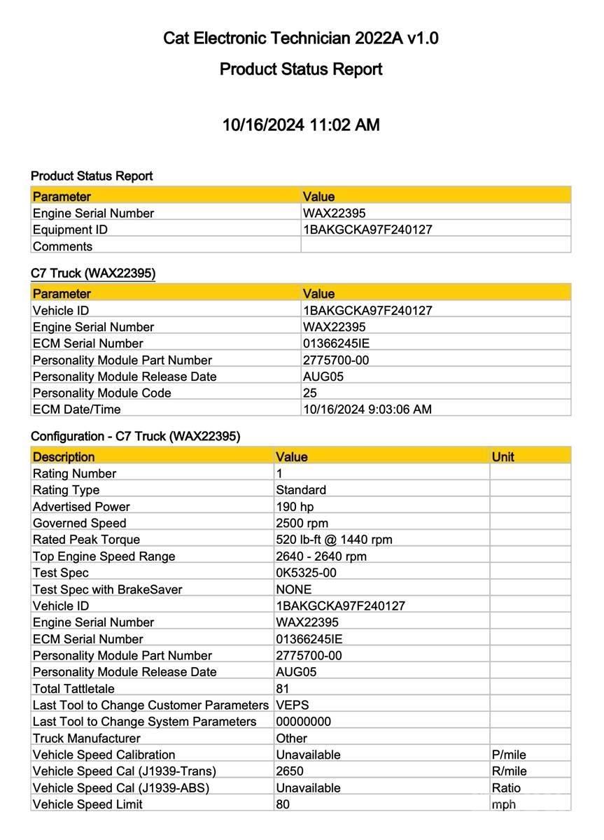 CAT C7 Electronics