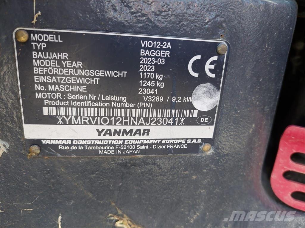 Yanmar Vio 12 Crawler excavators
