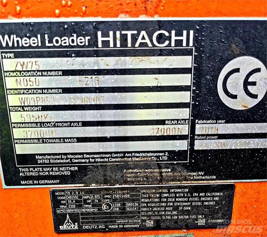 Hitachi ZW75 Mini loaders