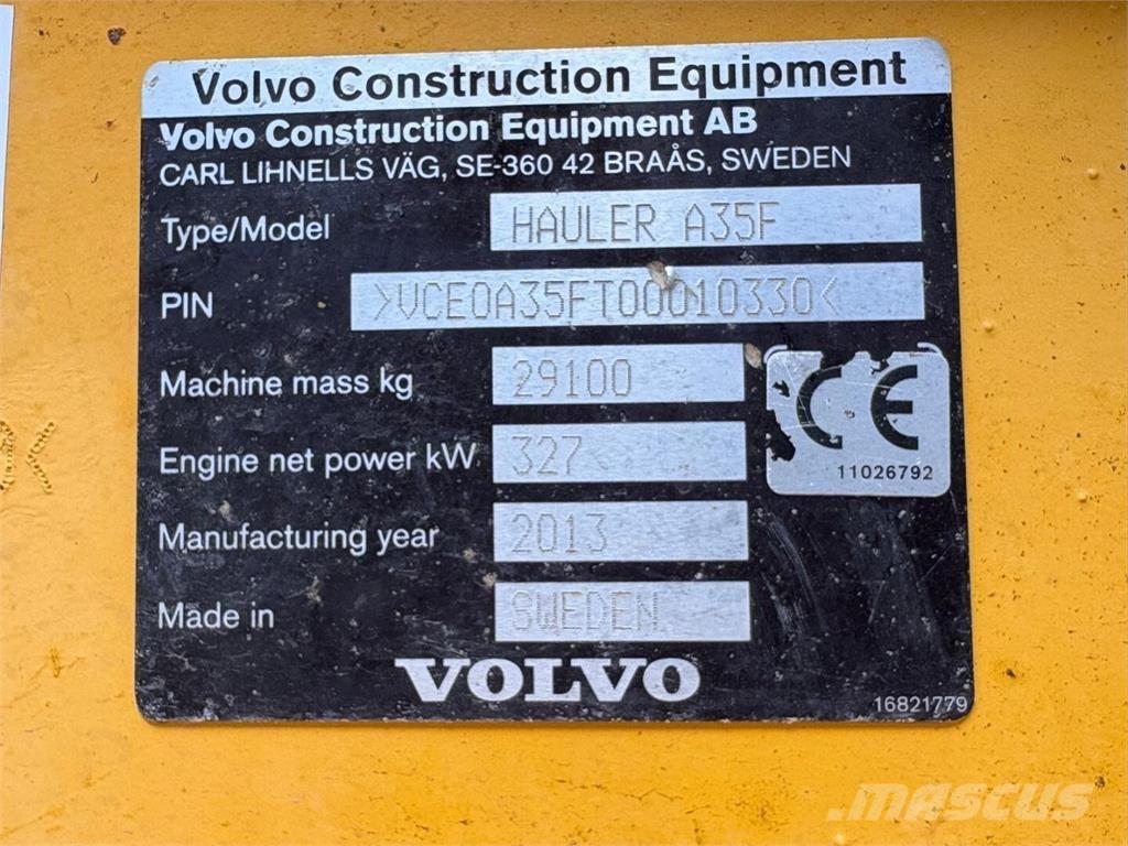Volvo A 35 F Articulated Dump Trucks (ADTs)