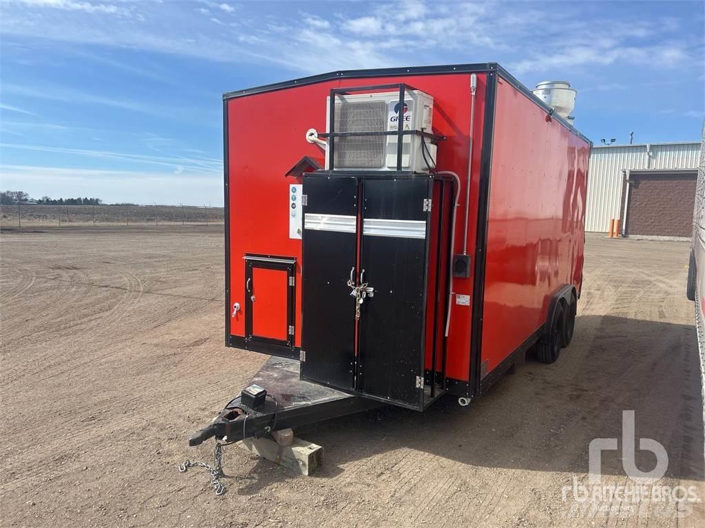  H & M 16 ft T/A Box body semi-trailers