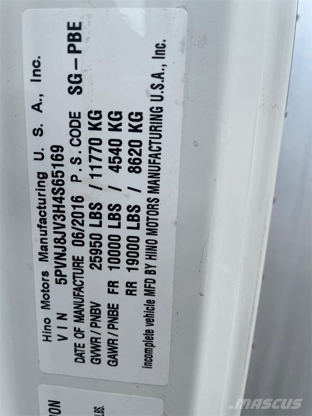 Hino 268A Box body trucks