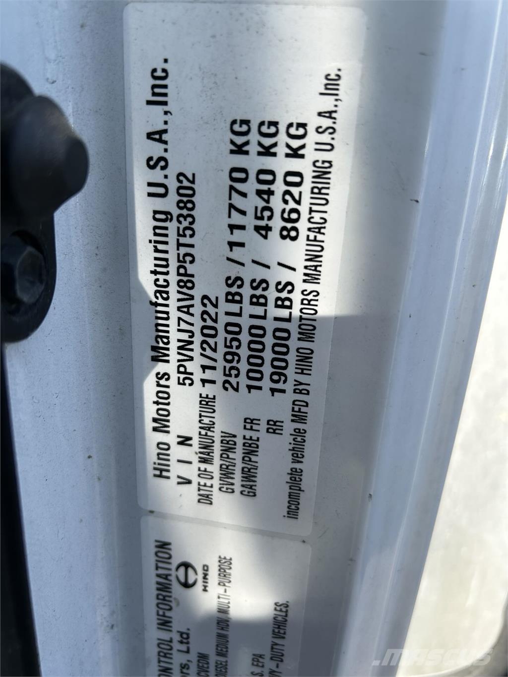 Hino L6 Box body trucks