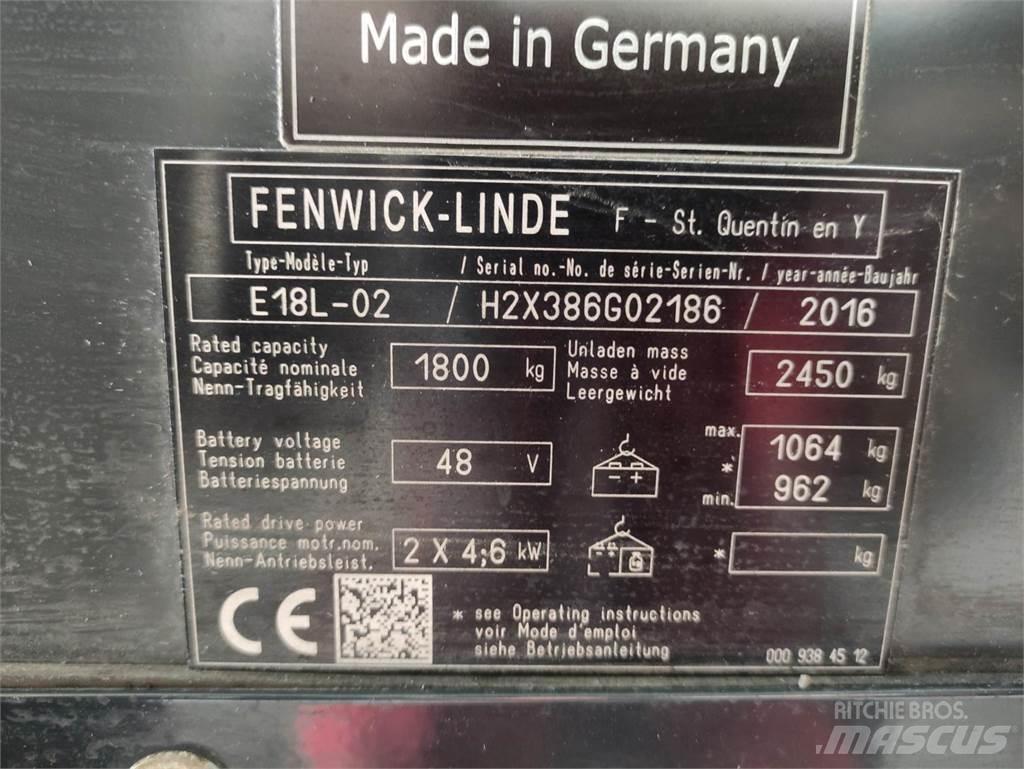 Linde E18L-02-386 Electric forklift trucks