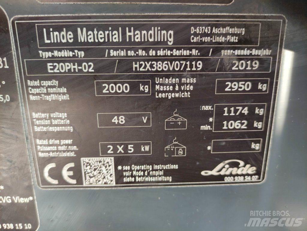 Linde E20PH-02-386 EVO Electric forklift trucks
