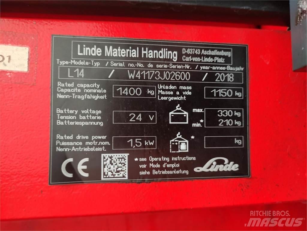 Linde L14-1173 Pedestrian stacker