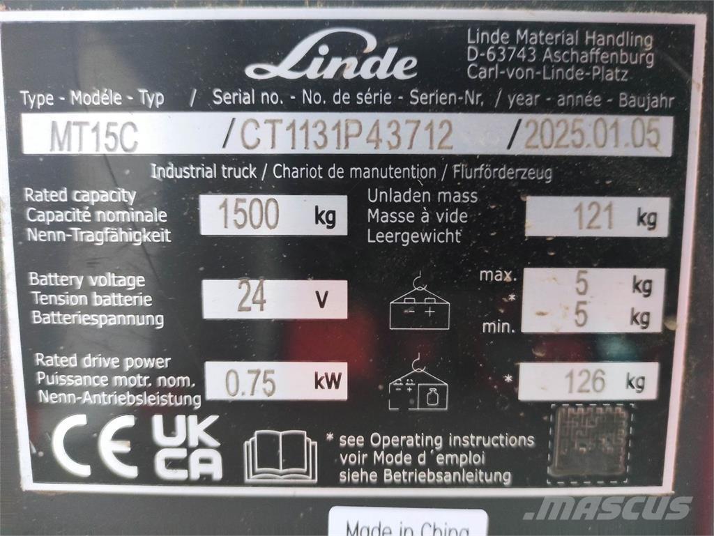 Linde MT15C Low lifter
