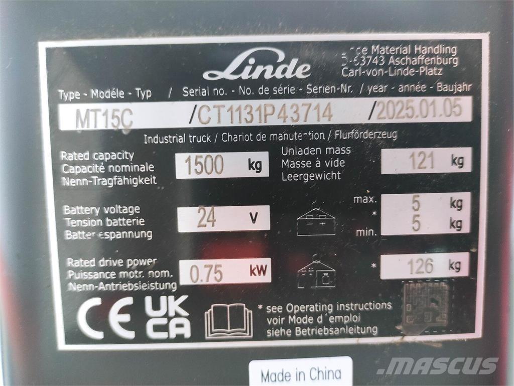 Linde MT15C Low lifter