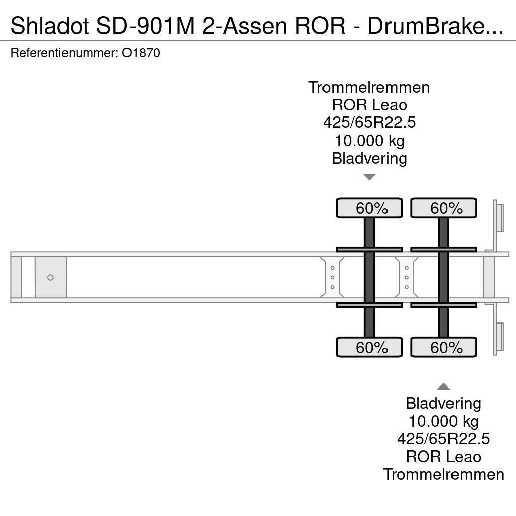  SHLADOT SD-901M 2-Assen ROR - DrumBrakes - SteelSu Containerframe semi-trailers