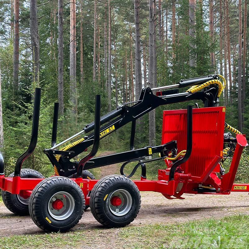 K.T.S Huggarvagn 10 ton med 6,7 kran - Leveransklar! Forest trailers