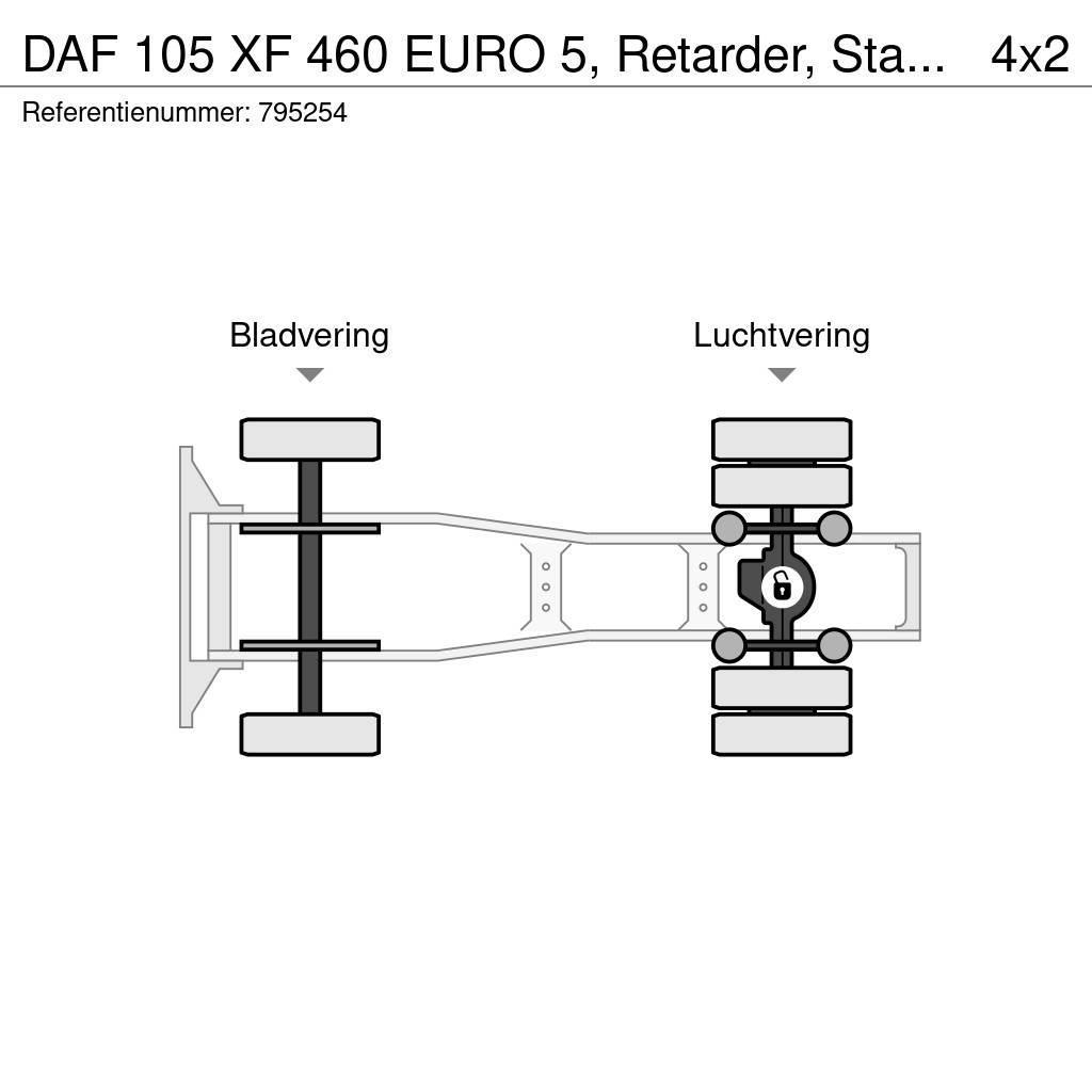 DAF 105 XF 460 EURO 5, Retarder, Standairco, Engine de Tractor Units