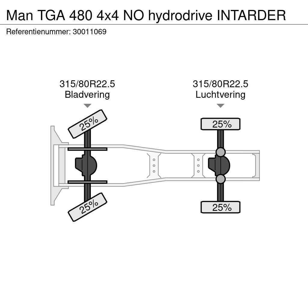 MAN TGA 480 4x4 NO hydrodrive INTARDER Tractor Units