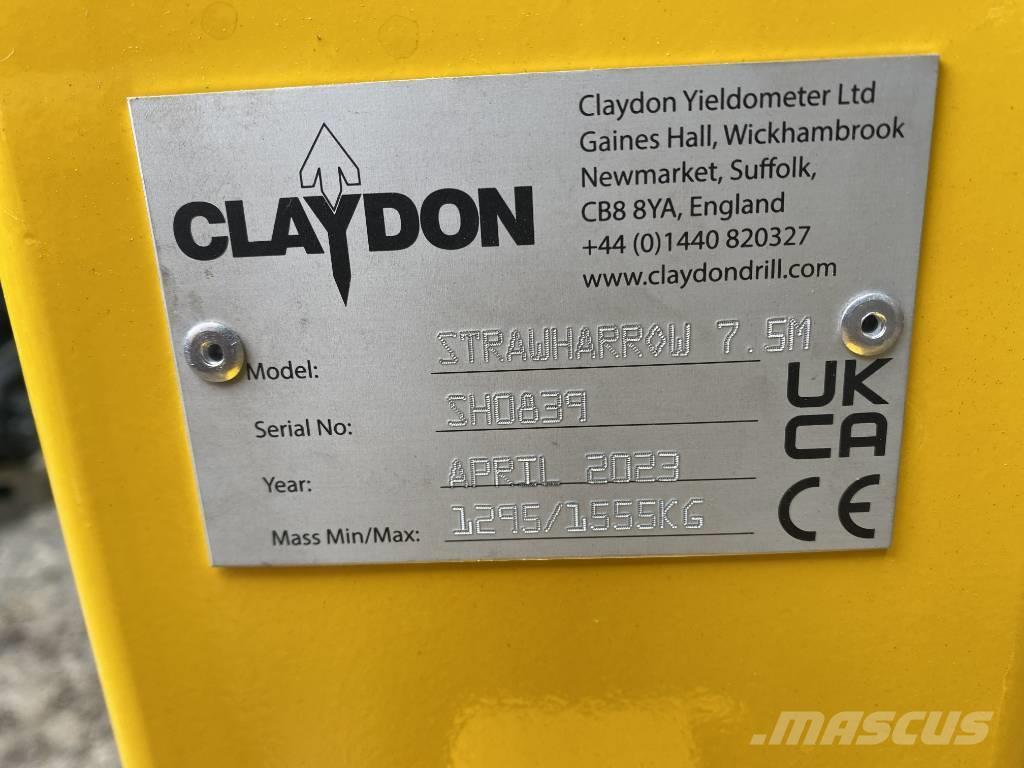 Claydon 7.5m Straw Harrow Harrows