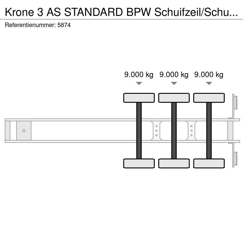 Krone 3 AS STANDARD BPW Schuifzeil/Schuifdak Curtainsider semi-trailers