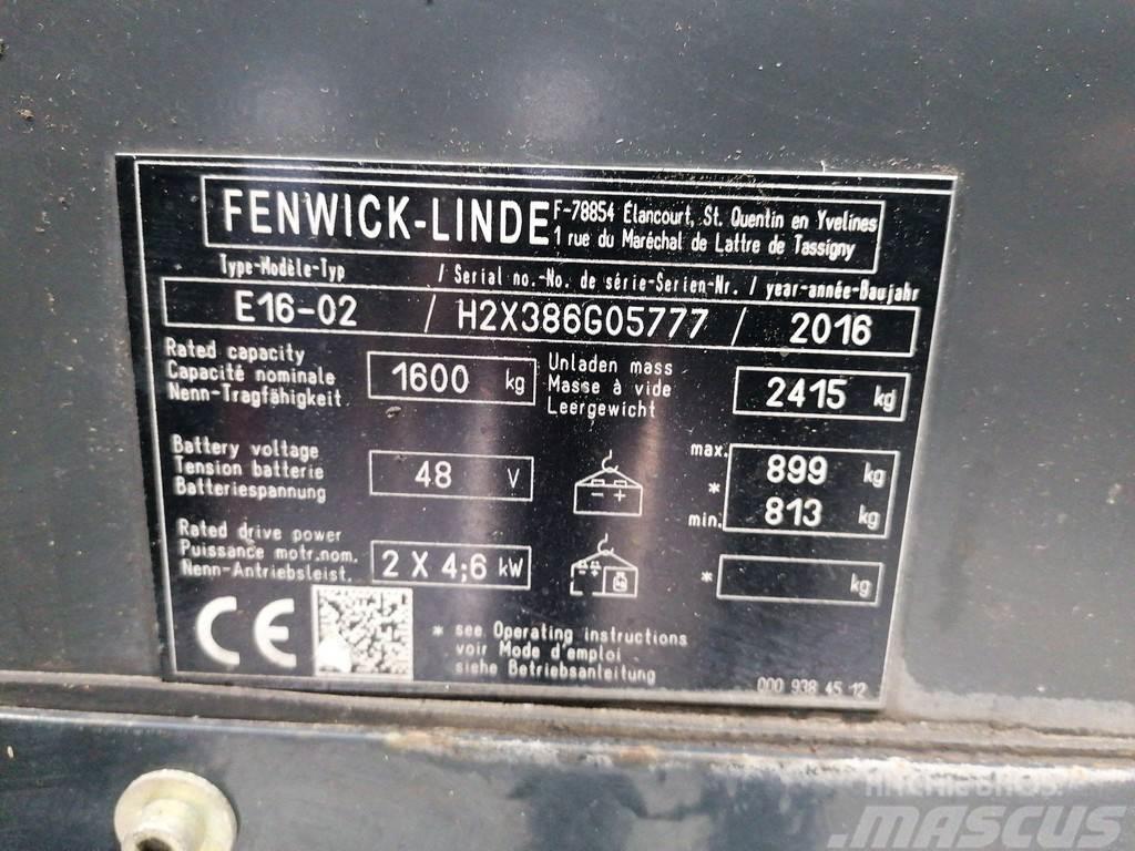 Linde E16-02 Electric forklift trucks