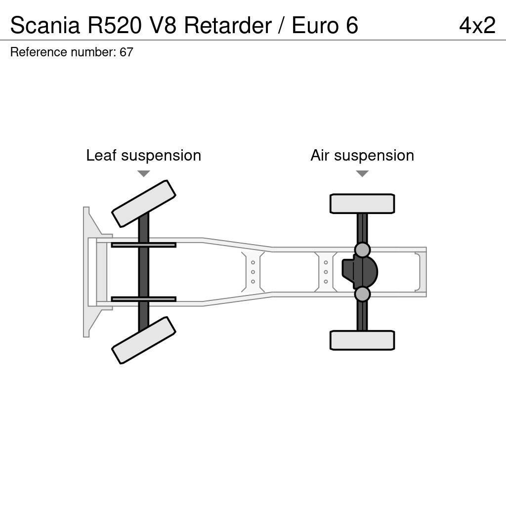 Scania R520 V8 Retarder / Euro 6 Tractor Units
