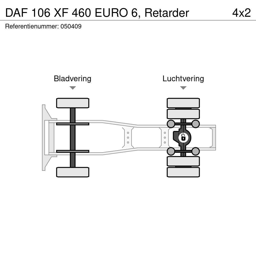 DAF 106 XF 460 EURO 6, Retarder Tractor Units