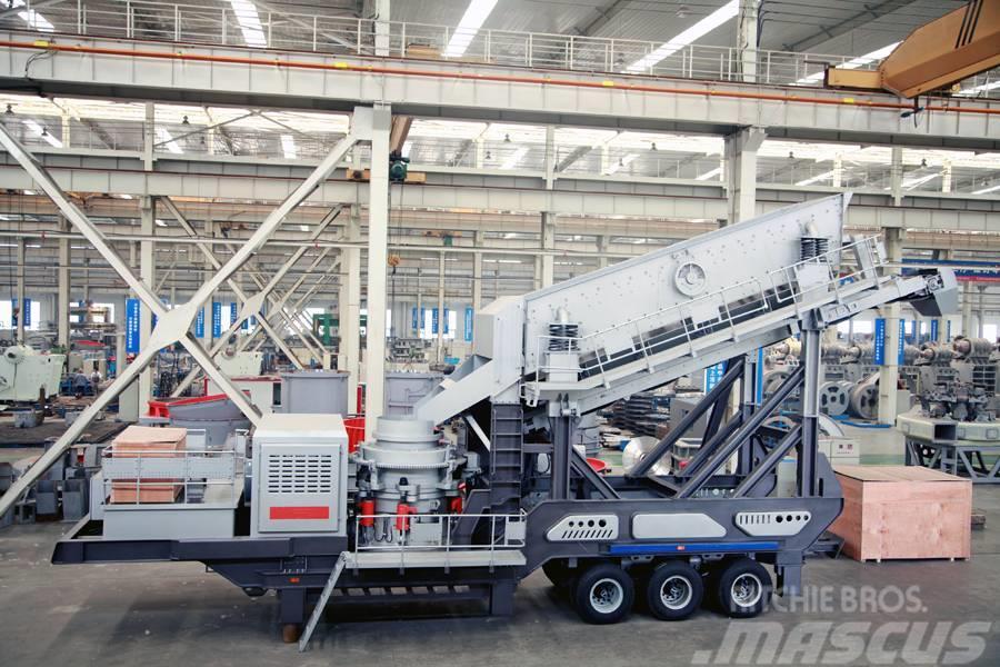 Liming HP300 mobile cone crusher&screen for stone&rock Mobile crushers