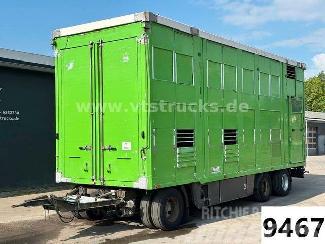 Fiege Tec AT 24/80 3.Stock Viehanhänger,Hubdach Animal transport trailers