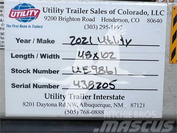 Utility 48' 4000AE COMBO FLATBED, CLOSED TANDEM, AIR RIDE, Flatbed/Dropside semi-trailers
