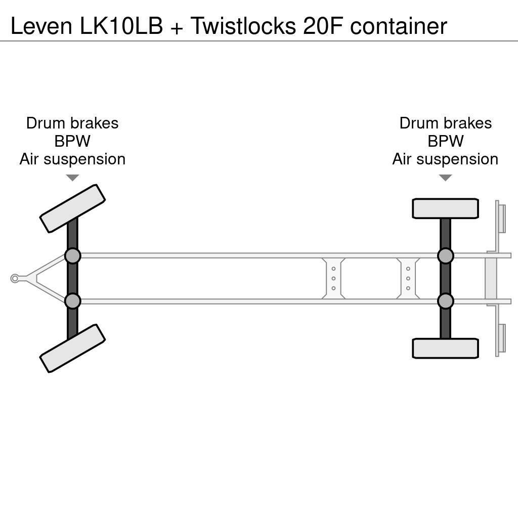 Leven LK10LB + Twistlocks 20F container Flatbed/Dropside trailers