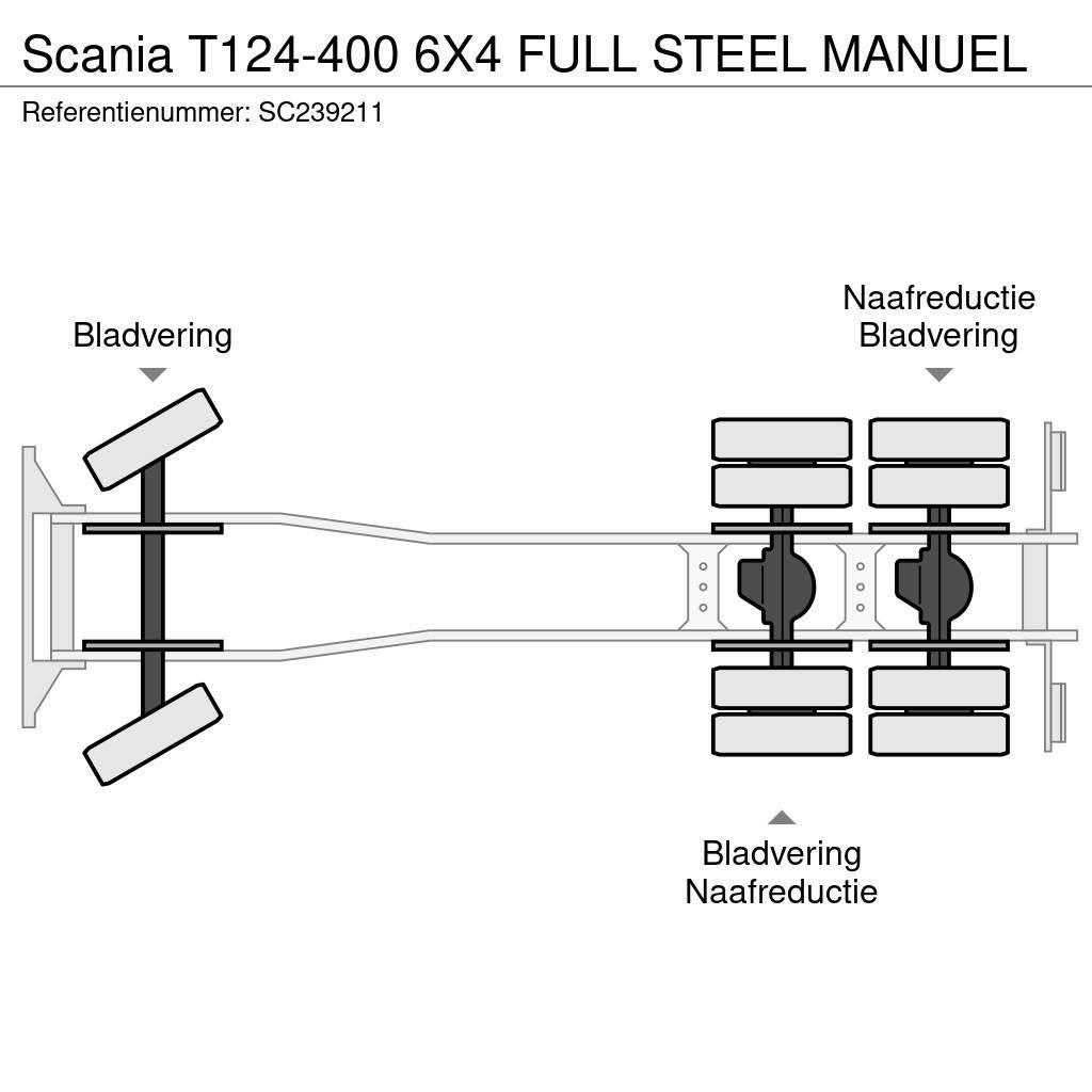 Scania T124-400 6X4 FULL STEEL MANUEL Tipper trucks