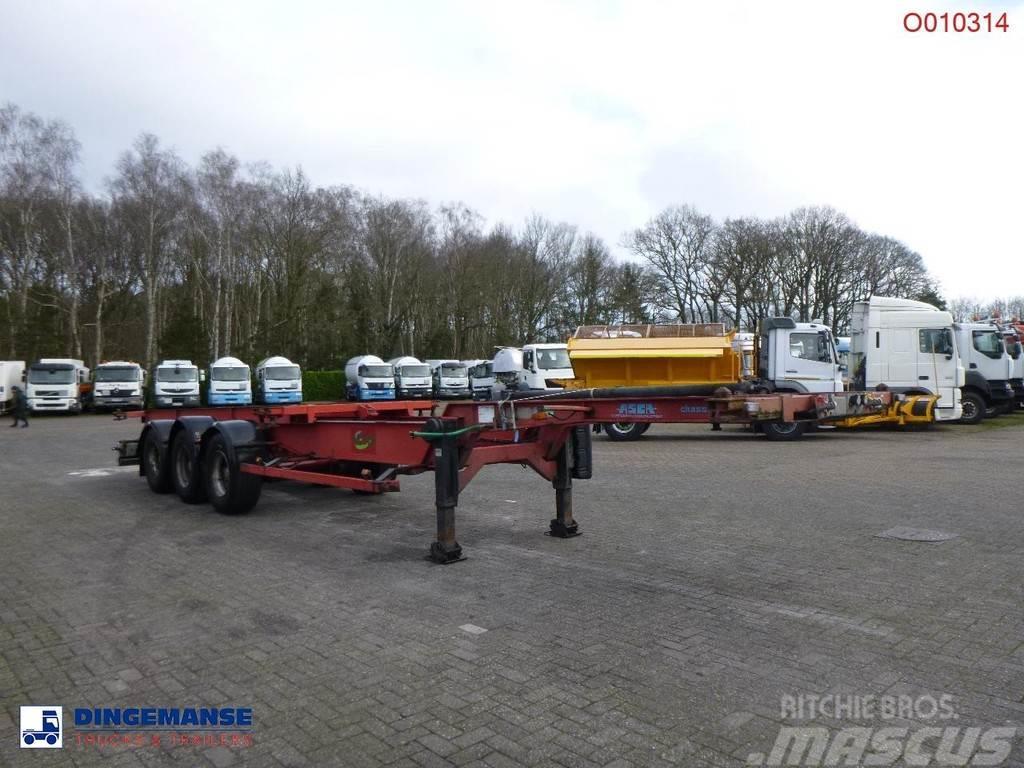 Asca 3-axle container trailer Containerframe semi-trailers
