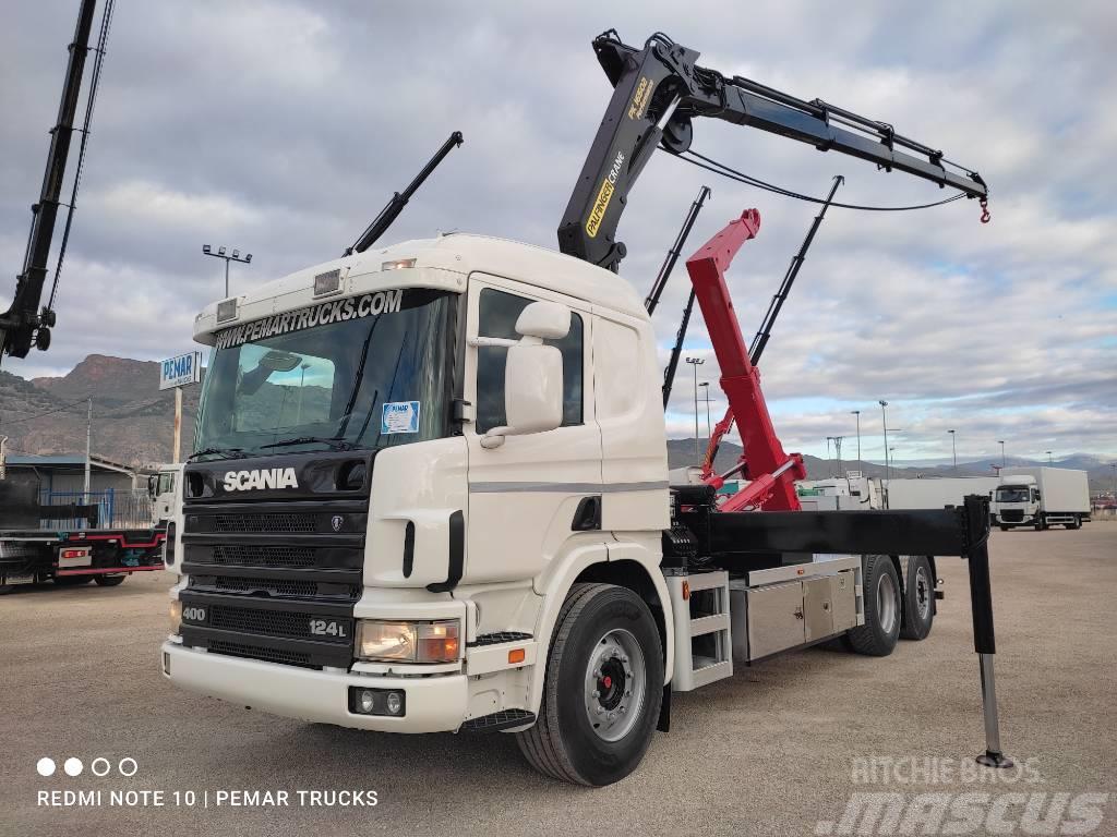 Scania P124 400 6X2 GRUA GANCHO Cable lift demountable trucks