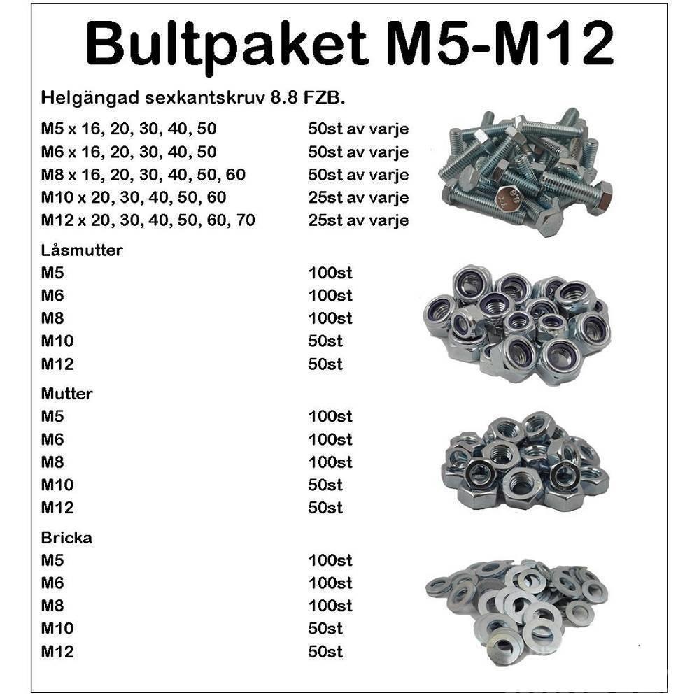 K.T.S Bultpaket till pangpris! - M5 - M12! Other components