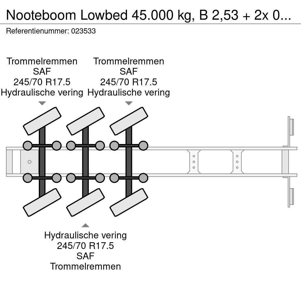 Nooteboom Lowbed 45.000 kg, B 2,53 + 2x 0,23 mtr, Lowbed Low loader-semi-trailers