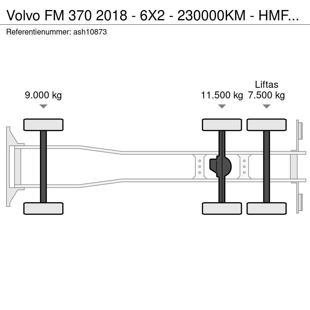 Volvo FM 370 2018 - 6X2 - 230000KM - HMF26TM CRANE 5X RO Flatbed / Dropside trucks