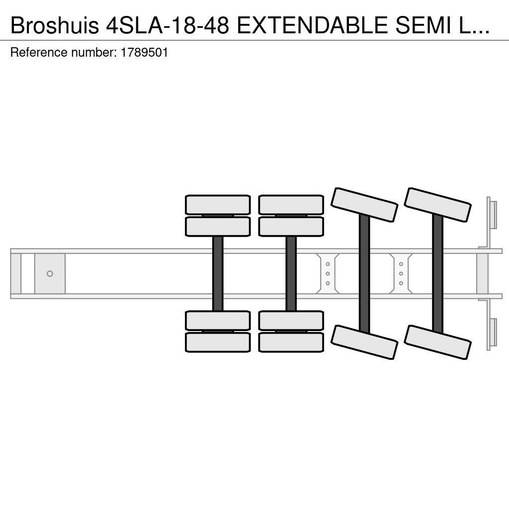 Broshuis 4SLA-18-48 EXTENDABLE SEMI LOWLOADER/DIEPLADER/TIE Low loader-semi-trailers