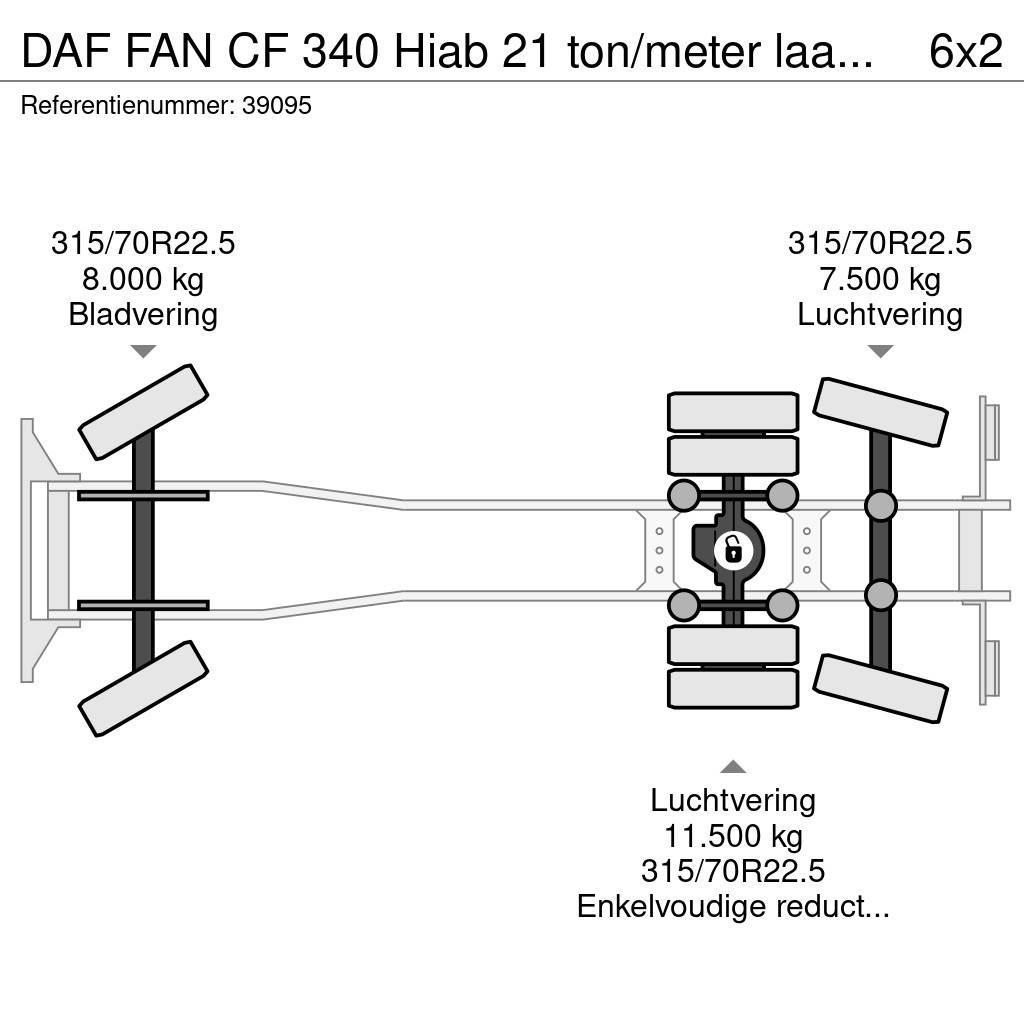 DAF FAN CF 340 Hiab 21 ton/meter laadkraan Waste trucks