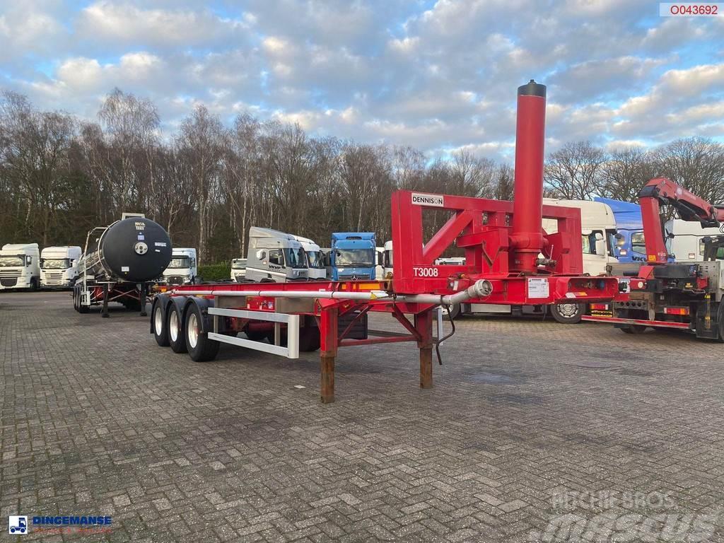 Dennison 3-axle tipping container trailer Tipper semi-trailers