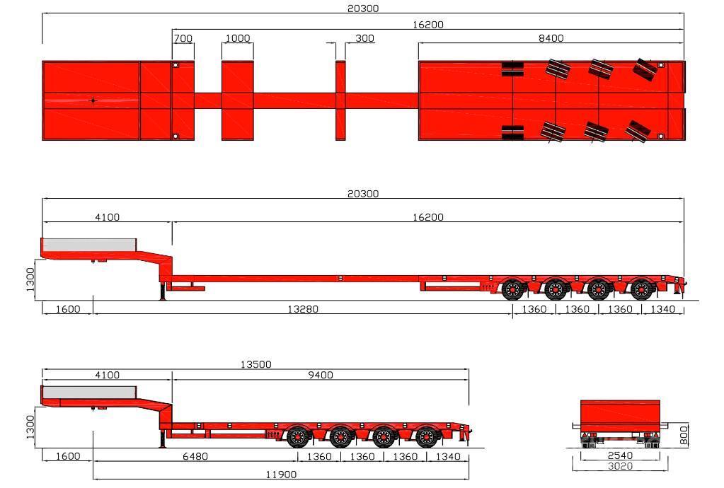 Faymonville STZ41X71-3 Low loader-semi-trailers