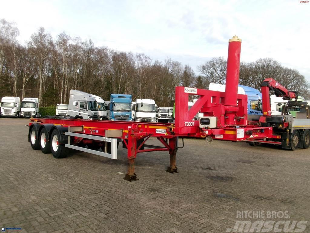 Dennison 3-axle tipping container trailer 30 ft. Tipper semi-trailers